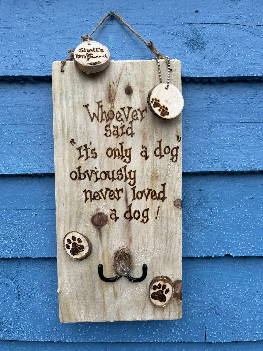 DOG PYROGRAPHY LEAD HOLDER/ WHOEVER SAID, IT'S ONLY A DOG.....