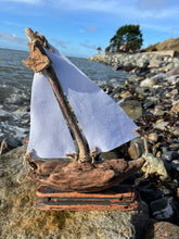 Load image into Gallery viewer, DRIFTWOOD BOAT |WHITE SAILS
