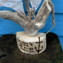 Load image into Gallery viewer, DRIFTWOOD BOAT |LACE HESSIAN SAILS| THE WAVES OF THE SEA ....
