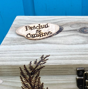 PERSONALISED HANDMADE BOX/ PERSONALISED WITH FREEHAND PYROGRAPHY