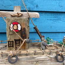 Load image into Gallery viewer, BESPOKE DRIFTWOOD FISHING BOAT/ LEATHER SAILS |7
