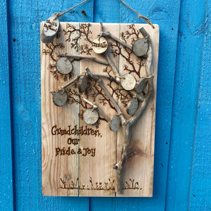 DRIFTWOOD & PYROGRAPHY FAMILY TREE| MADE & PERSONALISED FOR YOU!