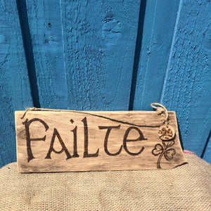 PERSONALISED "FÁILTE" SIGN| RECLAIMED WOOD