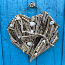 Load image into Gallery viewer, DRIFTWOOD HEART WITH LOCAL IRISH SHELLS
