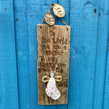 Load image into Gallery viewer, PERSONALISED OYSTER ANGEL PLAQUE/ MADE ESPECIALLY FOR YOUR MUM
