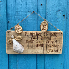 Load image into Gallery viewer, PERSONALISED OYSTER ANGEL PLAQUE/ MADE ESPECIALLY FOR YOUR MUM
