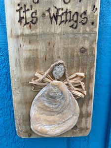 PERSONALISED OYSTER ANGEL WALLHANGING |MADE ESPECIALLY FOR YOU..