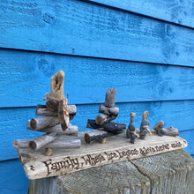 Load image into Gallery viewer, DRIFTWOOD &quot;FAMILY&quot; PEBBLE ART SCENE| MADE &amp; PERSONALISED FOR YOU!
