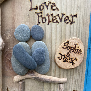 PERSONALISED LOVE PLAQUE "LOVE FOREVER/ MADE ESPECIALLY FOR YOU.