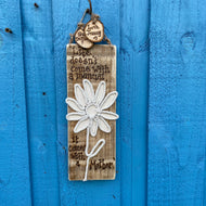 LEATHER FLOWER PLAQUE| PERFECT FOR YOUR MUM|