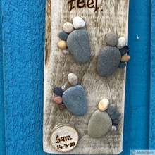 Load image into Gallery viewer, PERSONALISED BABY PEBBLE ART PLAQUE/ THERE&#39;S REALLY NOTHING MORE

