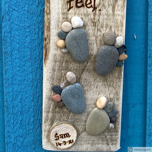 PERSONALISED BABY PEBBLE ART PLAQUE/ THERE'S REALLY NOTHING MORE
