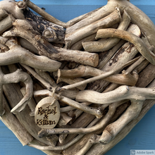 Load image into Gallery viewer, PERSONALISED DRIFTWOOD HEART/MADE ESPECIALLY FOR YOU
