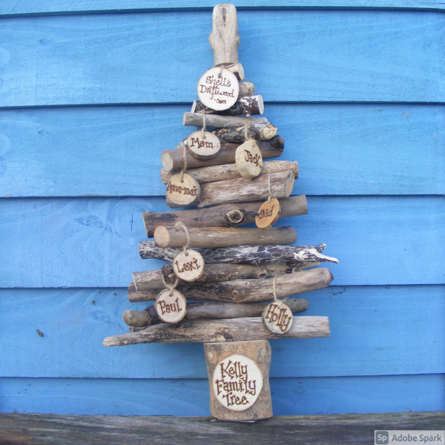 SMALL PERSONALISED DRIFTWOOD FAMILY TREE| FOR ANY FAMILY