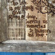 Load image into Gallery viewer, PERSONALISED FAMILY TREE PYROGRAPHY WALL HANGING
