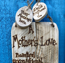Load image into Gallery viewer, PERSONALISED PEBBLE ART PLAQUE/ MADE ESPECIALLY FOR YOUR MUM
