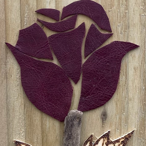LEATHER FLOWER WALLHANGINGS FOR MUM| PERSONALISED ESPECIALLY FOR YOU.