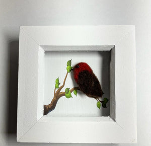 ROBIN ON BRANCH..." Needle Felting Robin picture